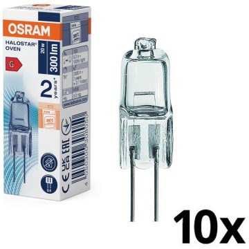 10er-Set Backofenlampe HALOSTAR G4, 20 W, 12 V, 2700 K - Osram