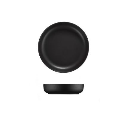 18-teiliges Geschirrset schwarz/Porzellan