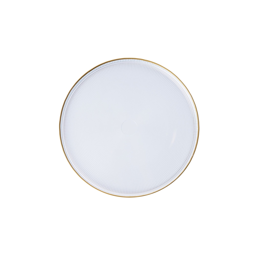 18-teiliges Set aus Glas, transparent/gold