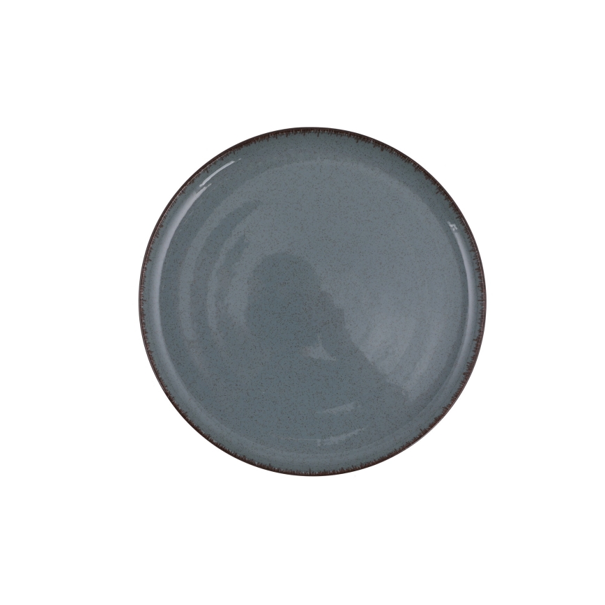 18-teiliges Speiseservice aus Porzellan, blau