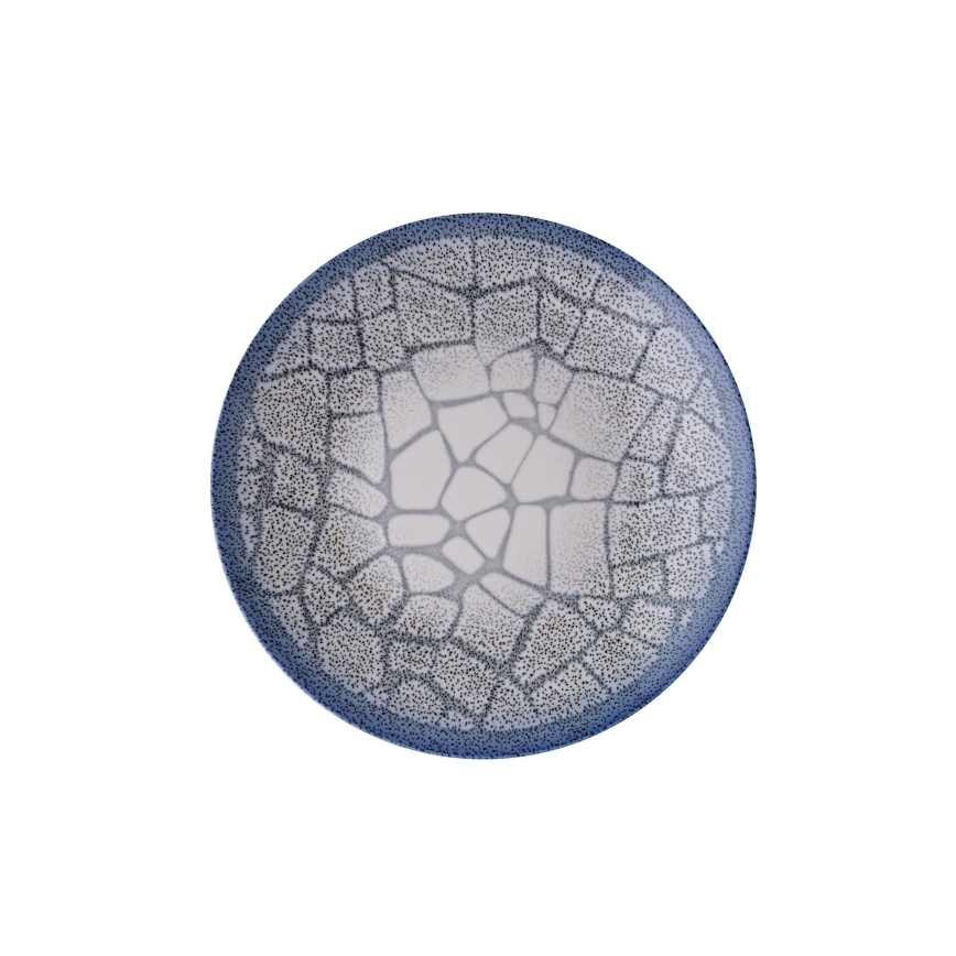 24-teiliges Essservice, blau/Porzellan