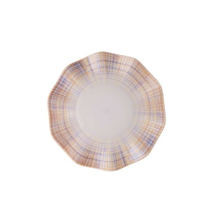 24-teiliges Essservice, orange/Porzellan