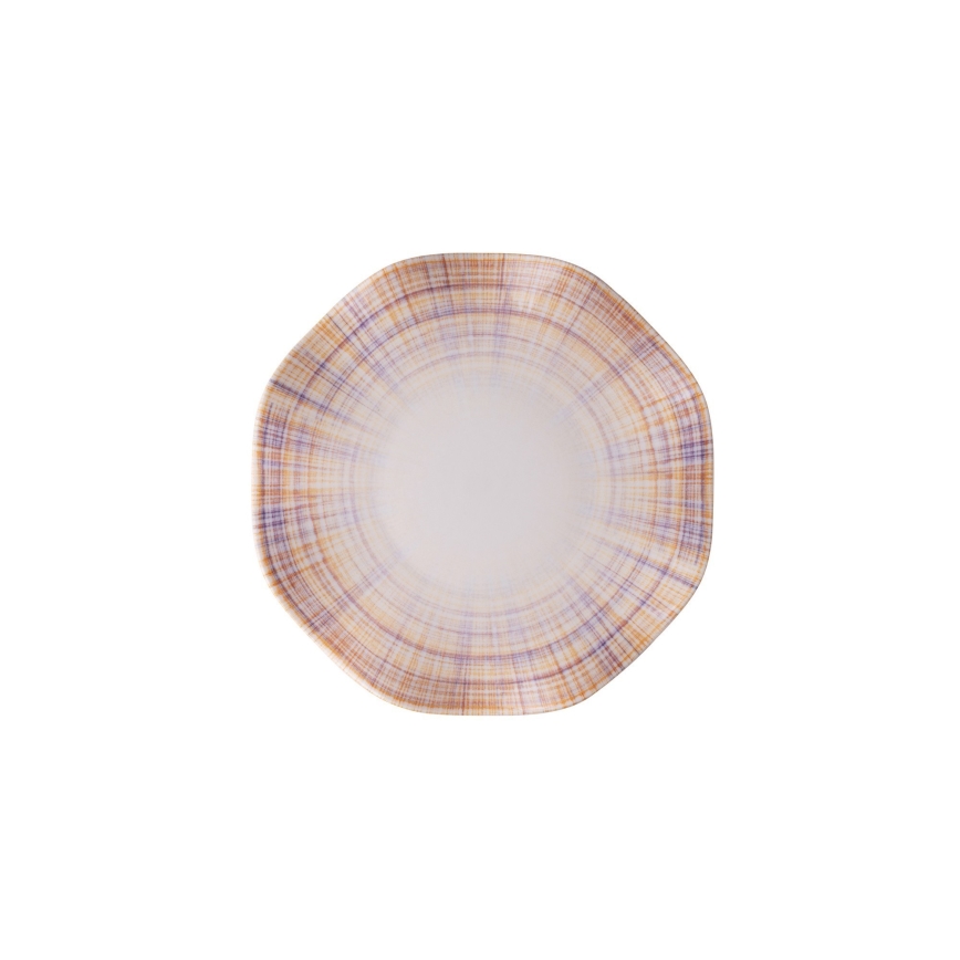 24-teiliges Essservice, orange/Porzellan