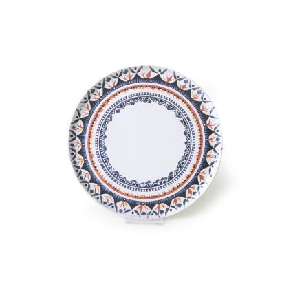 24-teiliges, farbenfrohes Geschirrset aus Steinzeug