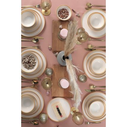 24-teiliges Geschirrset beige/Keramik