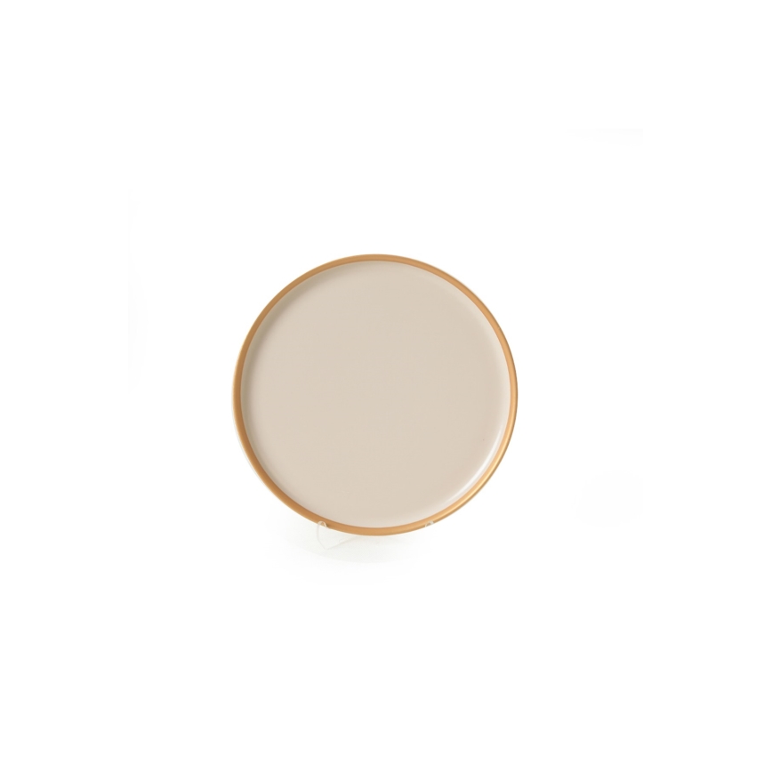 24-teiliges Geschirrset beige/Keramik