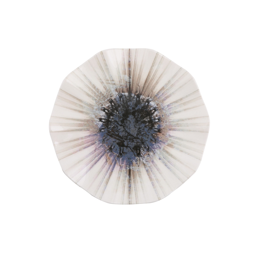 24-teiliges Geschirrset, braun/Porzellan