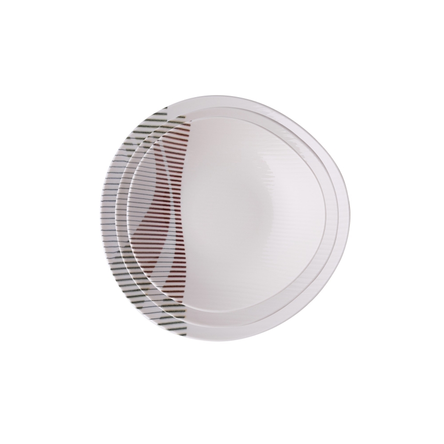 24-teiliges Geschirrset bunt/Porzellan