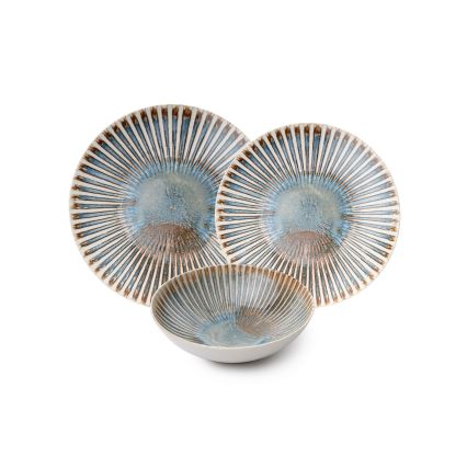 24-teiliges Geschirrset mehrfarbig/Porzellan