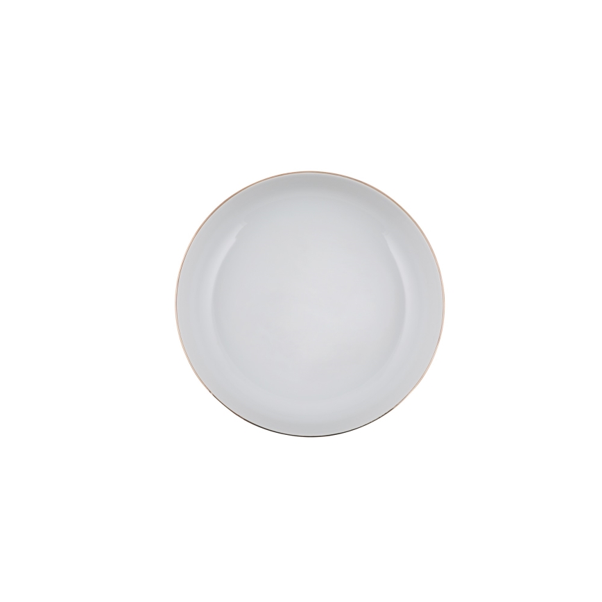 24-teiliges Geschirrset, weiß/gold, Porzellan