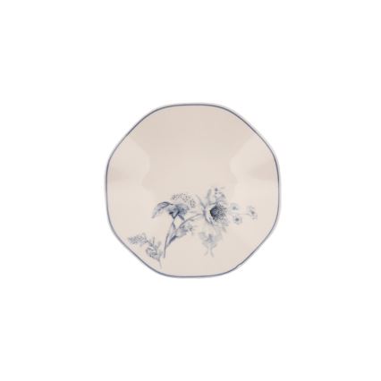 24-teiliges Tafelservice, weiß/blau, Porzellan