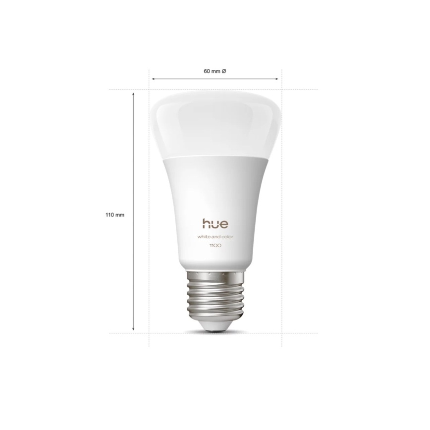 2er-Set dimmbare LED-Lampen Philips Hue WHITE AND COLOR AMBIANCE E27/8,1W/230V 1000-20000K