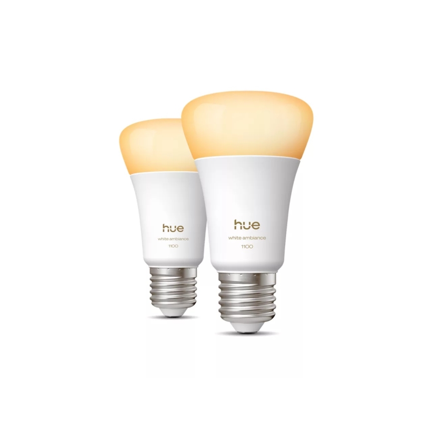 2er-Set dimmbare LED-Leuchtmittel Philips Hue WHITE AMBIANCE E27/8,1W/230V 1000-20000K