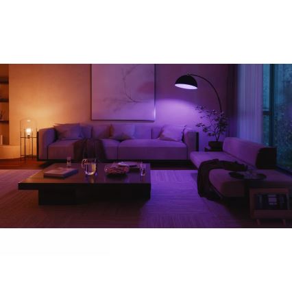 2er-Set dimmbares LED-Leuchtmittel Philips Hue WHITE AND COLOR AMBIANCE E27/6W/230V 1000-20000K