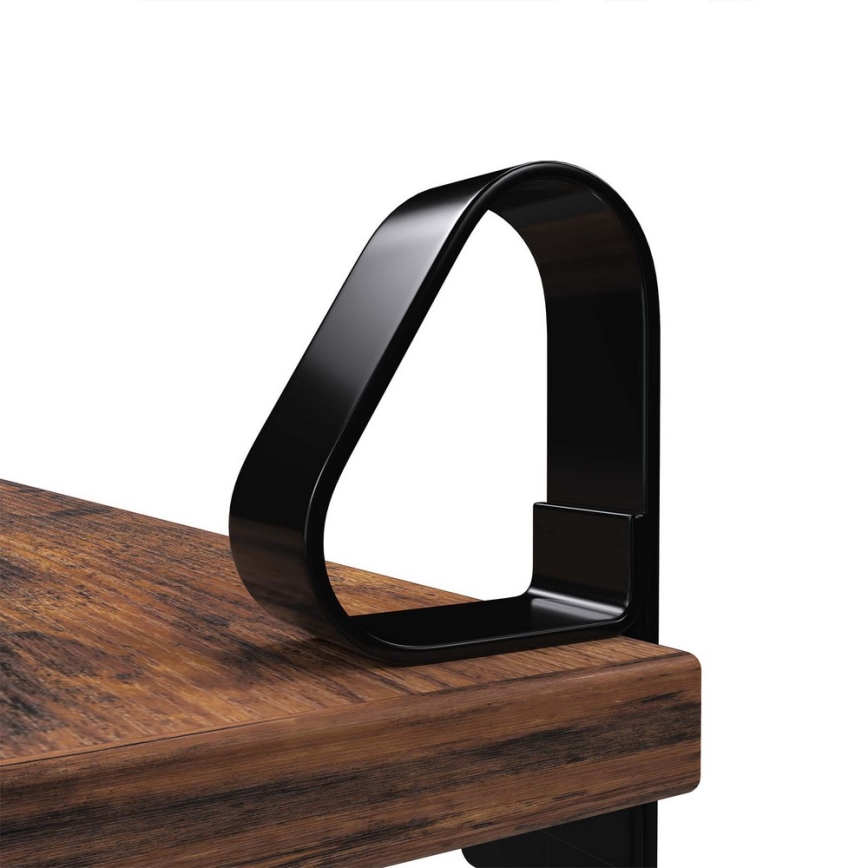 2er-Set Wandregale SHELFY, braun/schwarz