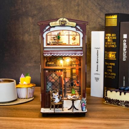 2Kids Toys - 3D Puzzle LED Buchstütze Café 2xAAA