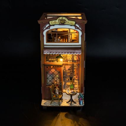 2Kids Toys - 3D Puzzle LED Buchstütze Café 2xAAA