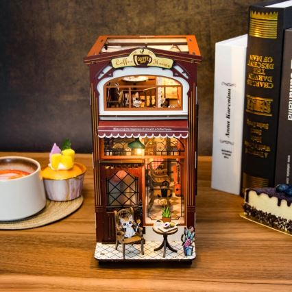 2Kids Toys - 3D Puzzle LED Buchstütze Café 2xAAA
