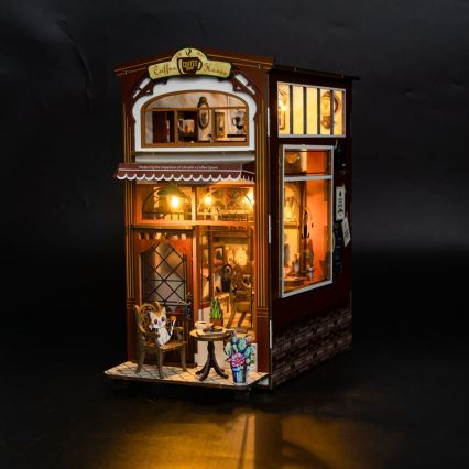 2Kids Toys - 3D Puzzle LED Buchstütze Café 2xAAA