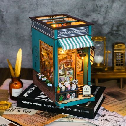 2Kids Toys - 3D-Puzzle LED Buchstütze Buchhandlung Seele 2xAAA