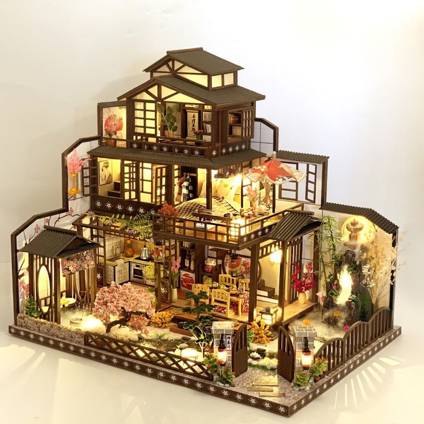 2Kids Toys - Miniatur des Hauses Prunkvolle Sakura-Villa 2xAAA