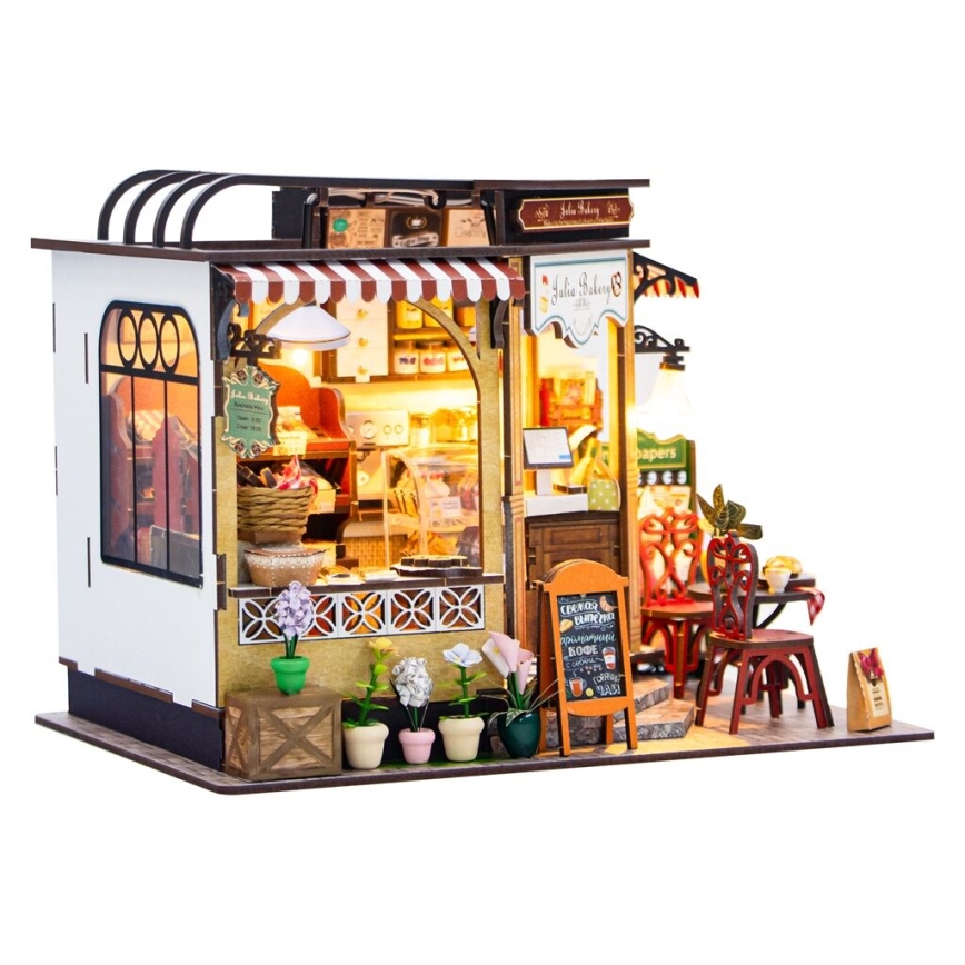 2Kids Toys - Miniatur des Hauses Juliinos Bäckerei 2xAAA