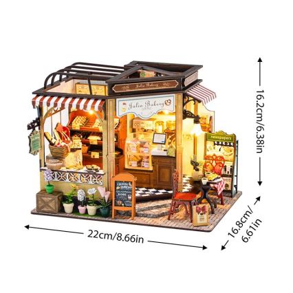 2Kids Toys - Miniatur des Hauses Juliinos Bäckerei 2xAAA