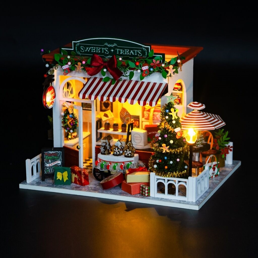 2Kids Toys - Miniatur Weihnachtszuckerbäckerei Haus 2xAAA