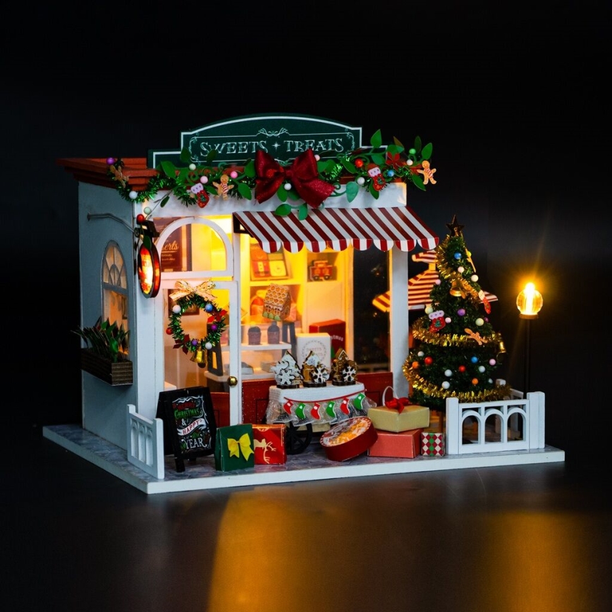 2Kids Toys - Miniatur Weihnachtszuckerbäckerei Haus 2xAAA