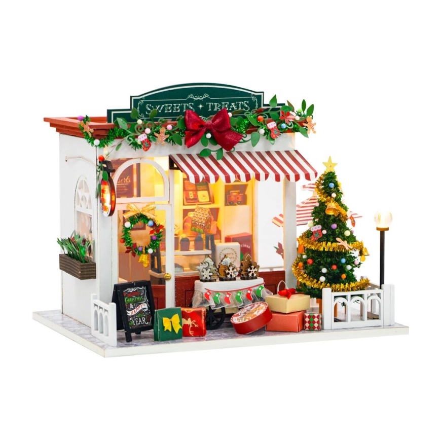 2Kids Toys - Miniatur Weihnachtszuckerbäckerei Haus 2xAAA