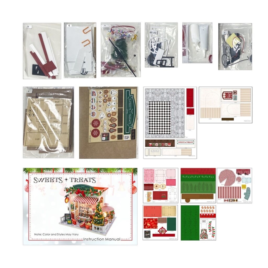 2Kids Toys - Miniatur Weihnachtszuckerbäckerei Haus 2xAAA