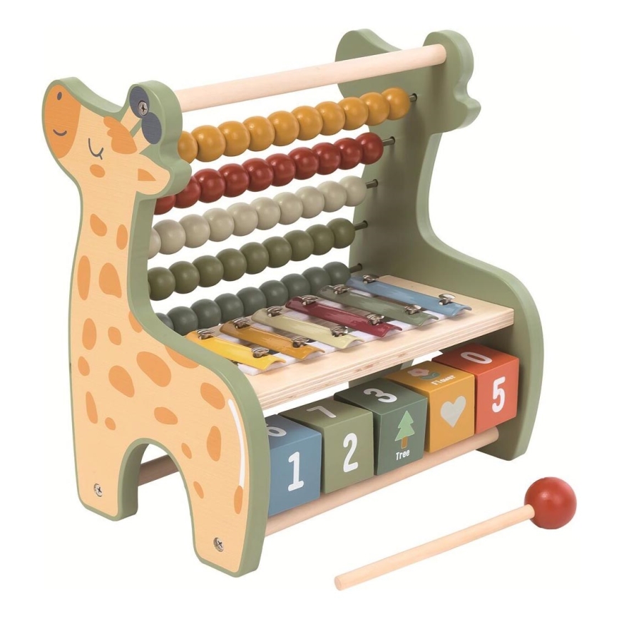 2Kids Toys - Multifunktionaler Holz-Abakus, Giraffe