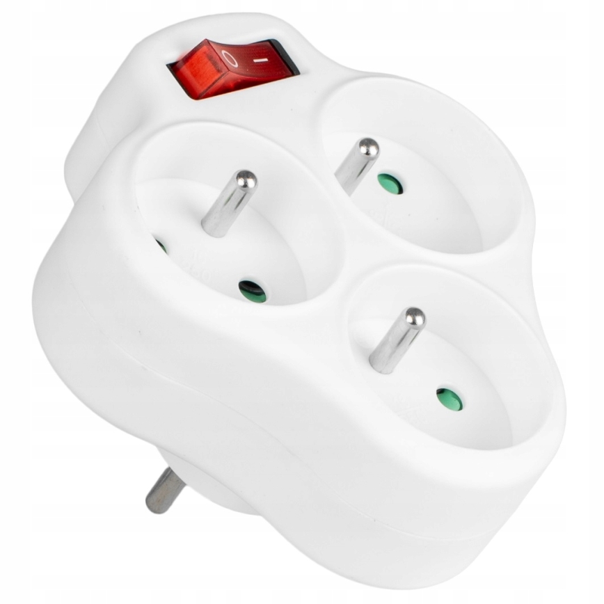 3-fach-Steckdosenleiste mit Schalter