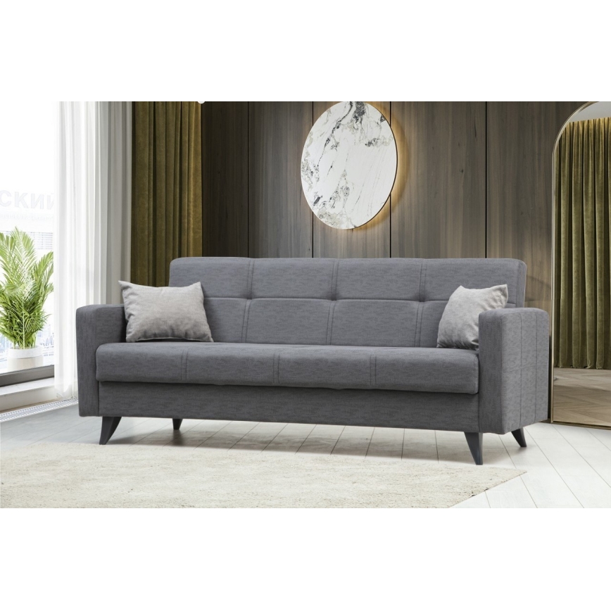 3-Sitzer-Schlafsofa KORFU, dunkelgrau