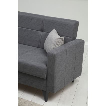 3-Sitzer-Schlafsofa KORFU, dunkelgrau