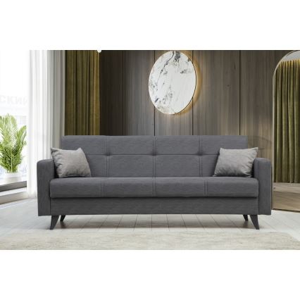 3-Sitzer-Schlafsofa KORFU, dunkelgrau