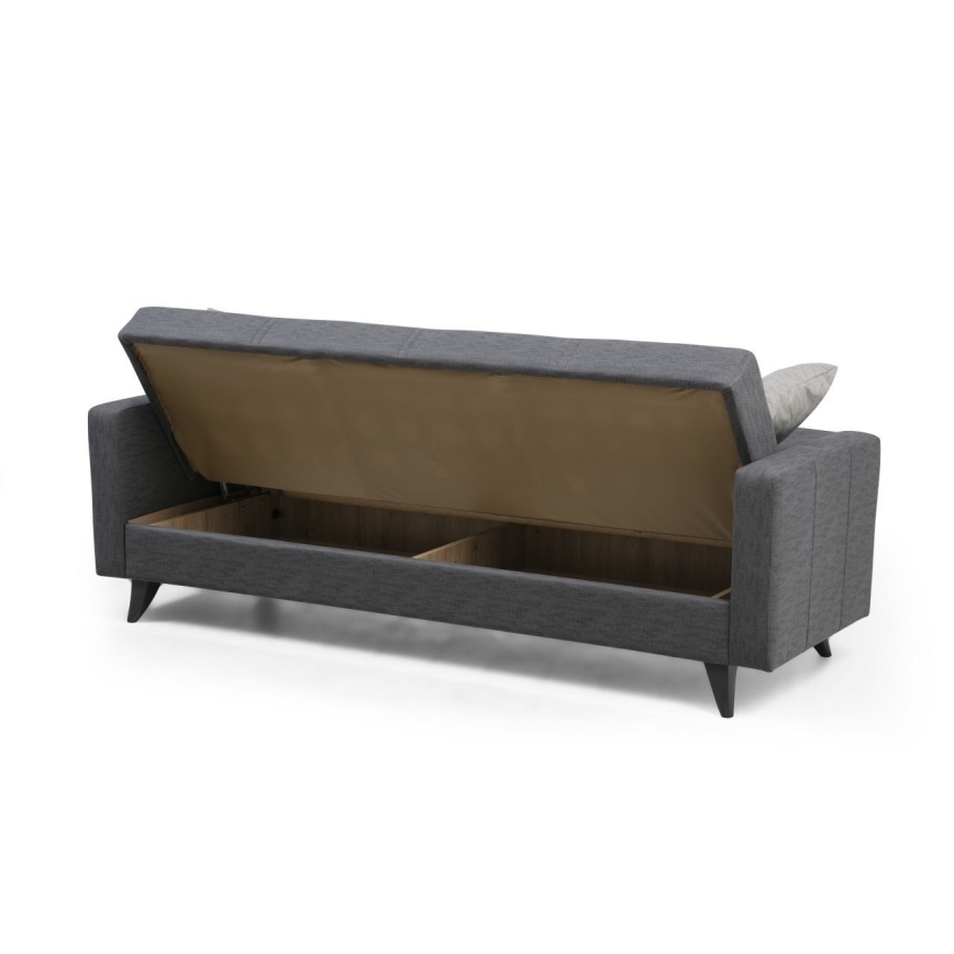 3-Sitzer-Schlafsofa KORFU, dunkelgrau