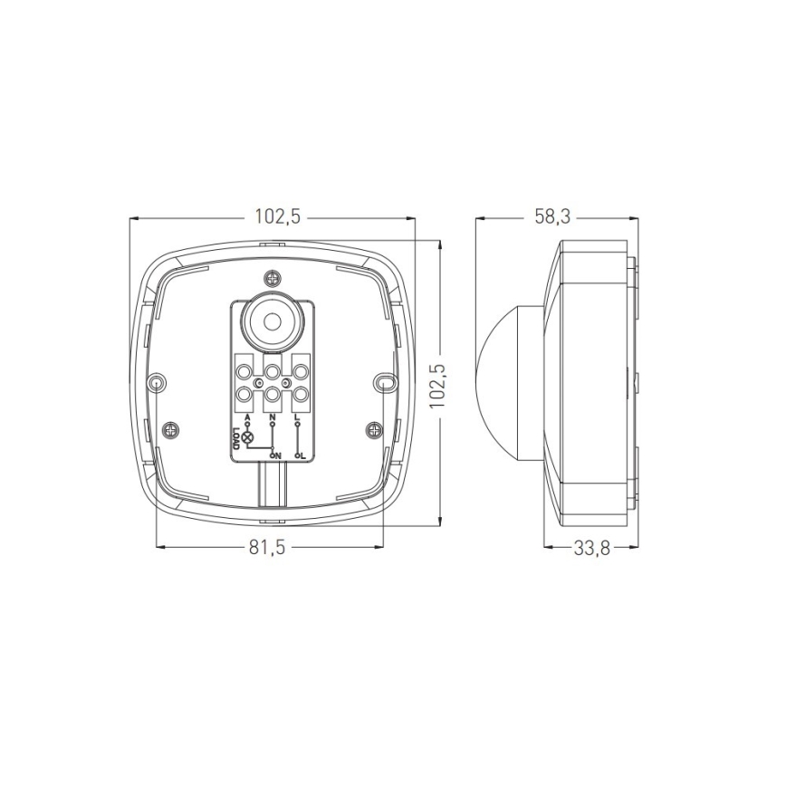 Außensensor Bewegung 360° IP65