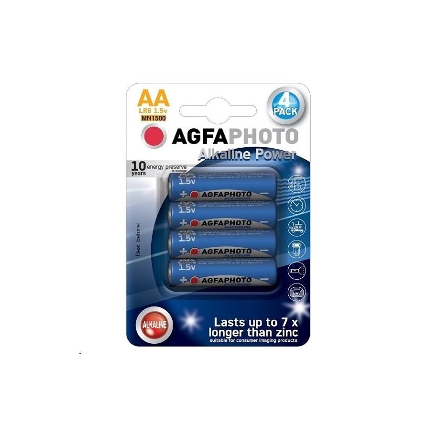 4 Stk. alkalische Batterie AA 1,5V