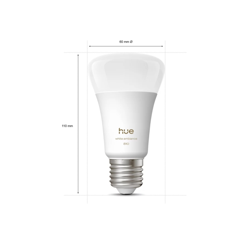 4er-Set Philips Hue WHITE AMBIANCE dimmbare LED-Leuchtmittel E27/6W/230V 1000-20000K