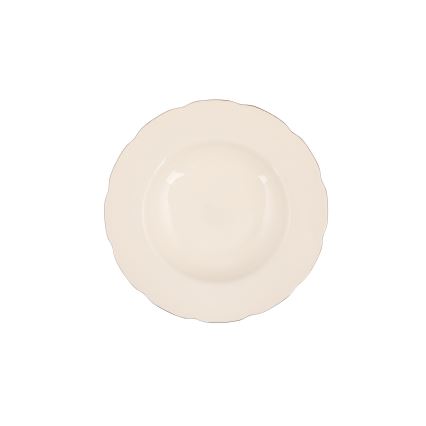 83-teiliges Geschirrset, weiß/kupfer, Porzellan