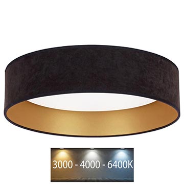 Brilagi - LED-Deckenleuchte VELVET LED/24W/230V 3000/4000/6400K schwarz/gold