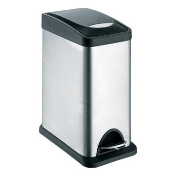 Abfalleimer 8 l schwarz/Edelstahl