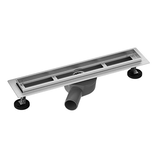 Abflussrinne 55x7,6 cm silber/grau