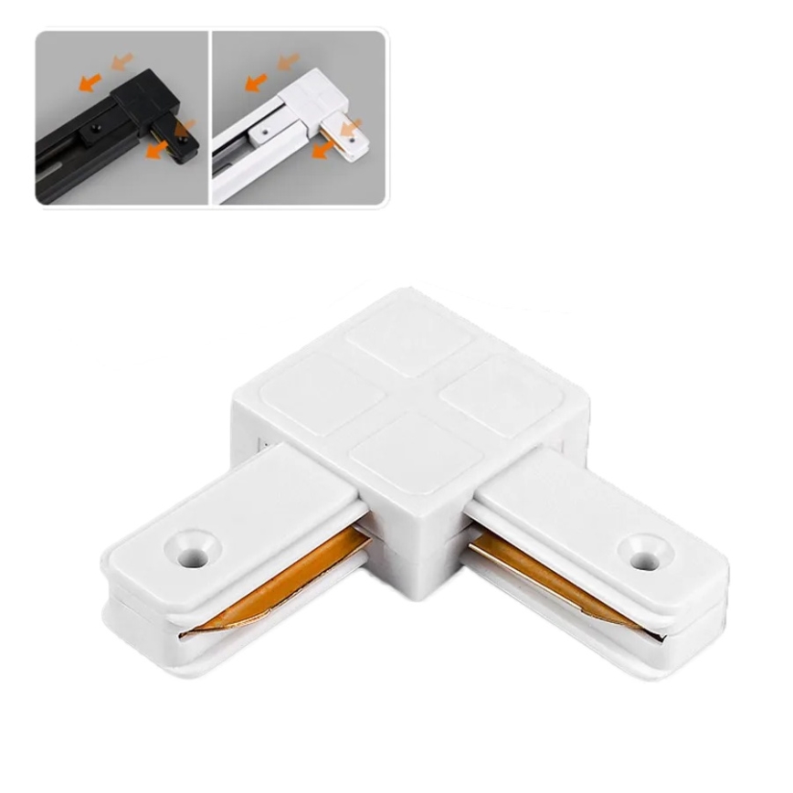 Adapter für Leuchten im 1-phasigen Stromschienensystem, Typ L, weiß