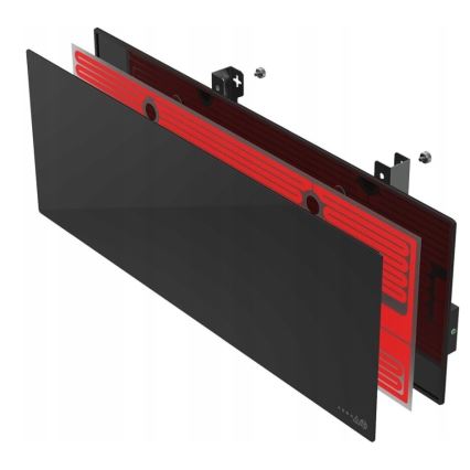AENO - Elektrisches Smart-Infrarot-Panel mit LED-Anzeige 700W Timer/Thermostat IP44 Wi-fi schwarz