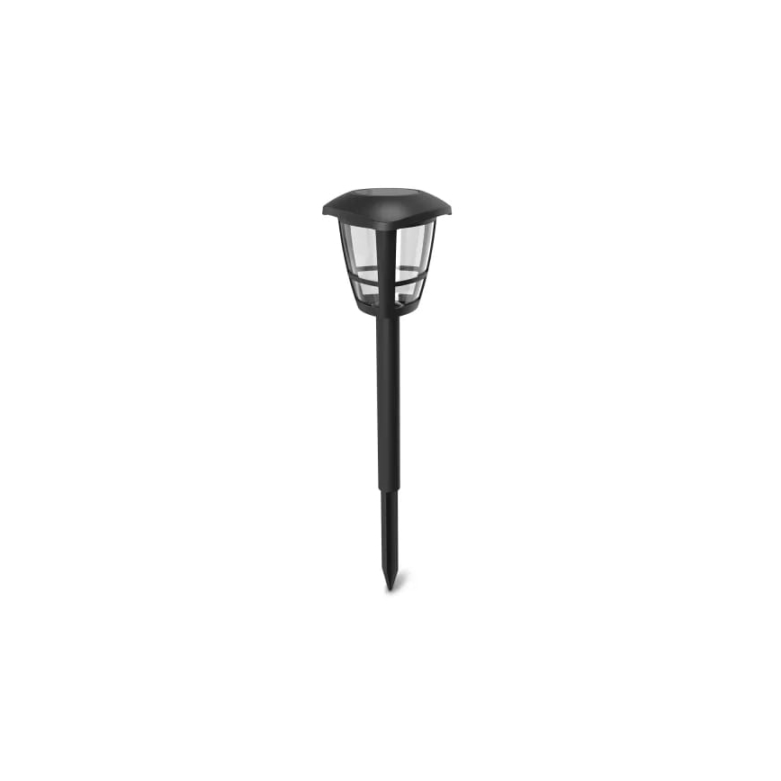Aigostar - 12er-Set LED-Solarleuchte LED/0,06W/2V 33,8 cm 6500K 100 mAh IP44 schwarz