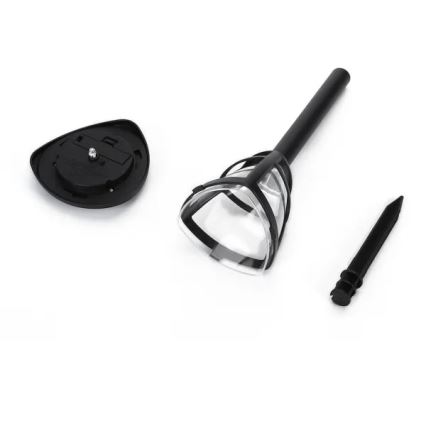 Aigostar - 12er-Set LED-Solarleuchte LED/0,06W/2V 33,8 cm 6500K 100 mAh IP44 schwarz