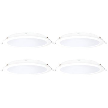 Aigostar - 4er-Set dimmbare RGBW-Einbauleuchten MESH LED/18W/230V 2700K–6500K Ø 23 cm
