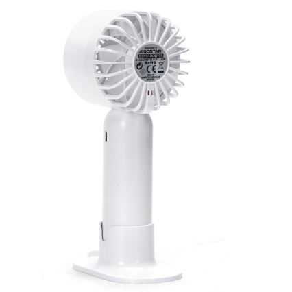 Aigostar - Aufladbar pocket Ventilator 4W/5V 500mAh USB weiß